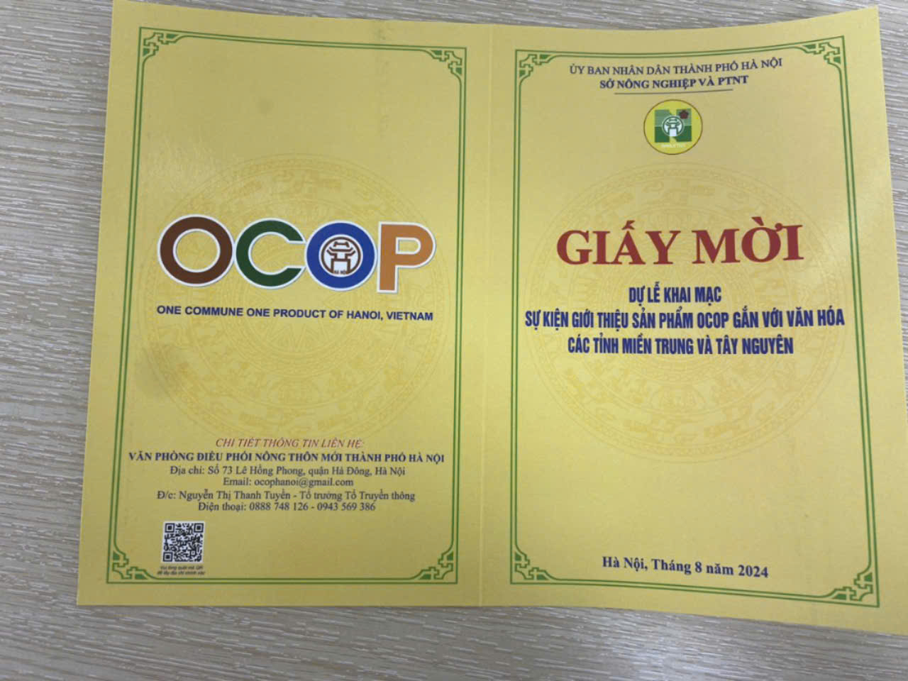 Sự Kiện Giới Thiệu Sản Phẩm OCOP Gắn Với Văn Hóa Miền Trung và Tây Nguyên tại Hà Nội – Tháng 8 Năm 2024